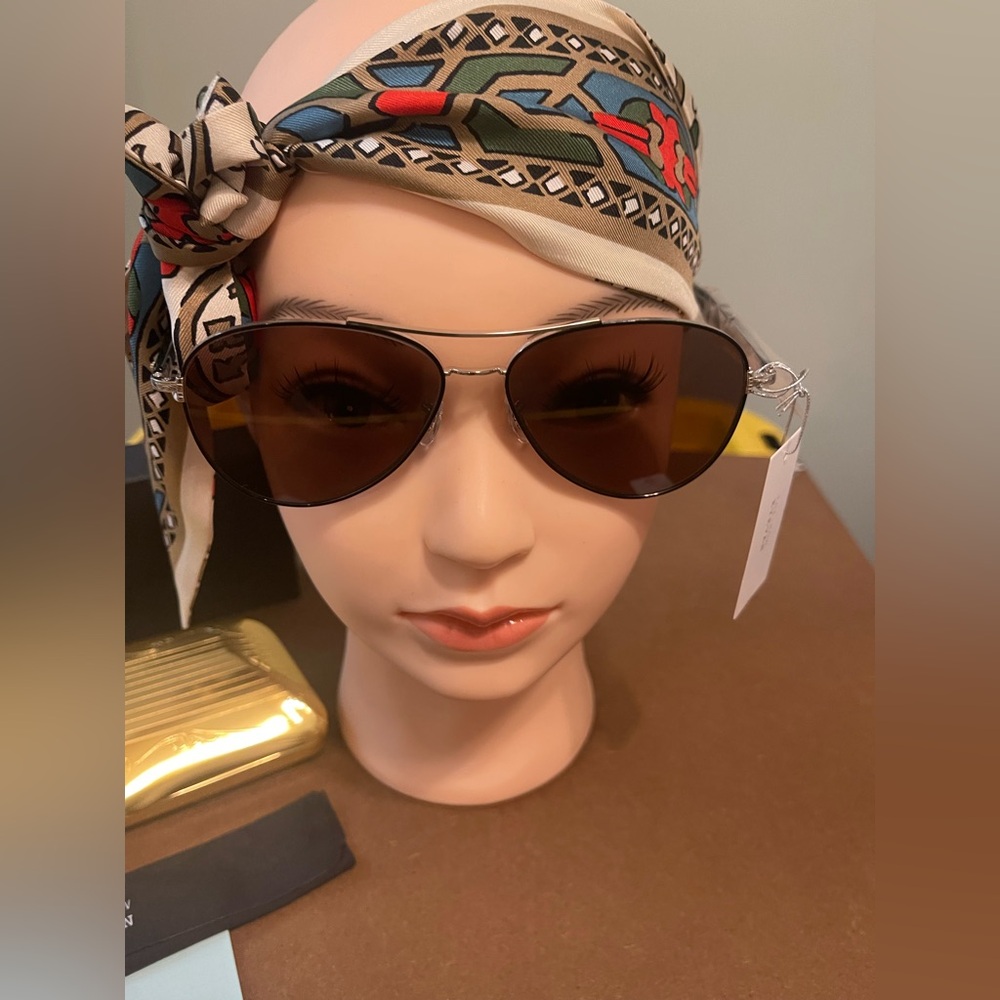 The Row Eyevan Wiley Titanium Brown Sunglasss